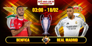 Soi kèo Benfica vs Real Madrid 03h00 18/02/2026 Cup C1